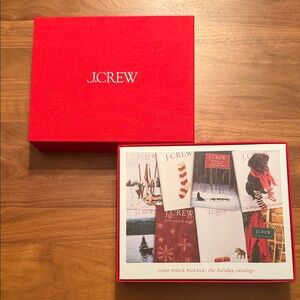 J. Crew Red and White Puzzle Set “the holiday catalogs” puzzle RARE -2025 season